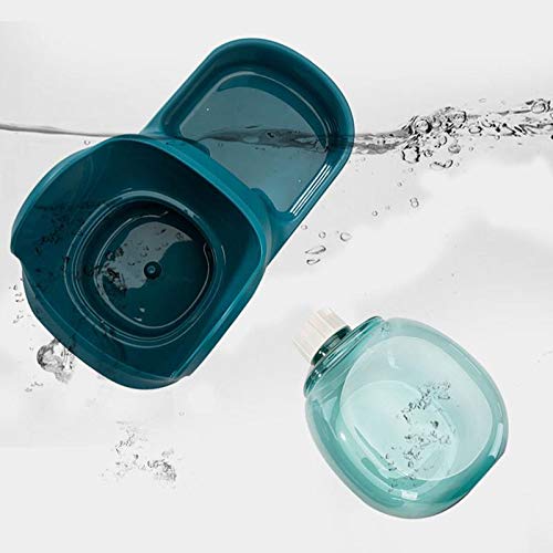 Rayber Comedero y dispensador de agua, dispensador automático para gatos, cachorros, conejos, naranja, dispensador de alimento: 35,5 x 17,5 x 27 cm