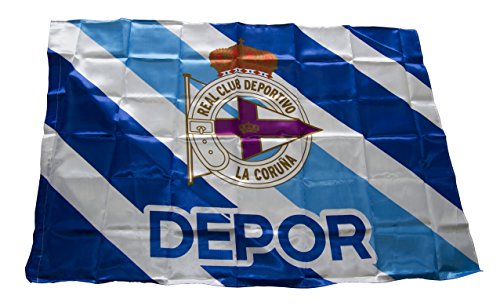 Real Club Deportivo de La Coruña Baddep Bandera, Blanco/Azul, Talla Única