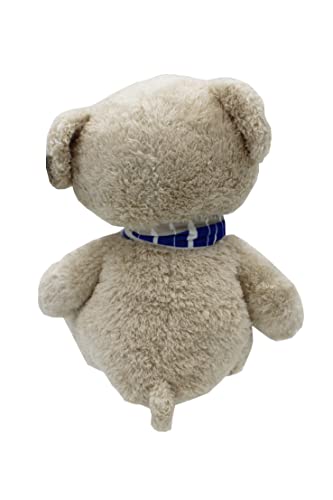 Real Madrid, Peluche Osito con Bufanda, Producto Oficial Real Madrid, Dimensión 20 cm, Color Marrón (CyP Brands)