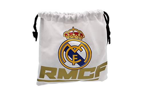 Real Madrid Saco de merienda Bolsa de Gimnasio Fitness y Ejercicio Infantil, Juventud Unisex, Multicolor (Multicolor), Talla Única