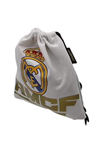 Real Madrid Saco de merienda Bolsa de Gimnasio Fitness y Ejercicio Infantil, Juventud Unisex, Multicolor (Multicolor), Talla Única