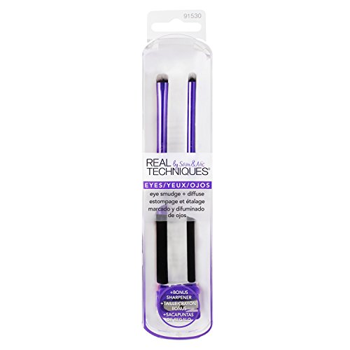 Real Techniques Eye smudge + diffuse - brocha para emborronar + brocha para difuminar 50 g
