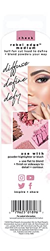 Real Techniques rebel edge™ — Brocha biselada para maquillaje de rostro, tamaño medio, multiusos