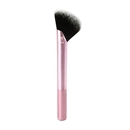 Real Techniques rebel edge™ — Brocha biselada para maquillaje de rostro, tamaño medio, multiusos