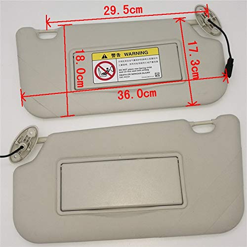 Really miss you Viseras solares Sktoo Sun Visor para Ford Focus (2012-2018) con un Espejo de Maquillaje Visera Sol Visera de Sol con Gris Claro para Auto (Color : Without Light Left)