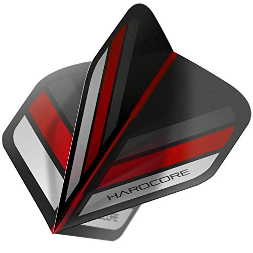 RED DRAGON Hardcore Stripes Paquete de selección Plumas de Dardos Estándar Extra Gruesos - 5 Juegos por Paquete (15 vuelos en Total)