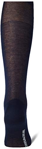 Red Emporio Armani Underwear Long Socks Monopack Dressy Calcetines Largos, Navy Blue, S para Hombre