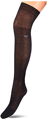 Red Emporio Armani Underwear Long Socks Monopack Dressy Calcetines Largos, Navy Blue, S para Hombre