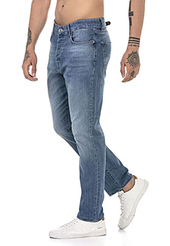 Redbridge Vaqueros para Hombre Jeans Denim Pants Estilo Straight Cut Azul W36L32