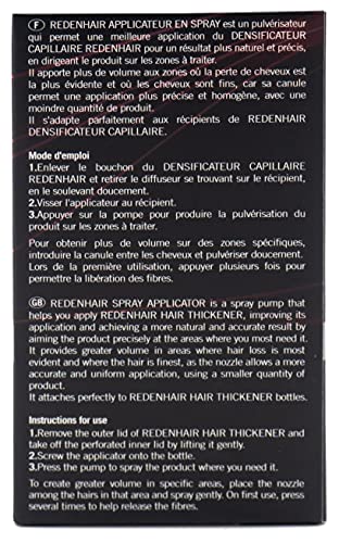REDENHAIR - Aplicador para Redensificador Capilar - Optimiza la colocación de Fibras Capilares - Distribuye mejor las Microfibras Capilares de Queratina - Disimula la Alopecia