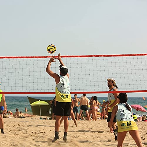 Redes Deportivas On Line Red de voley Playa y Voleibol Modelo Polietileno con Cinta perimetral Naranja. Medidas reglamentarias