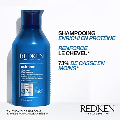 REDKEN Champú Extreme para Cabello Dañado, 300 ml + Acondicionador Extreme para Cabello Dañado, 300 ml