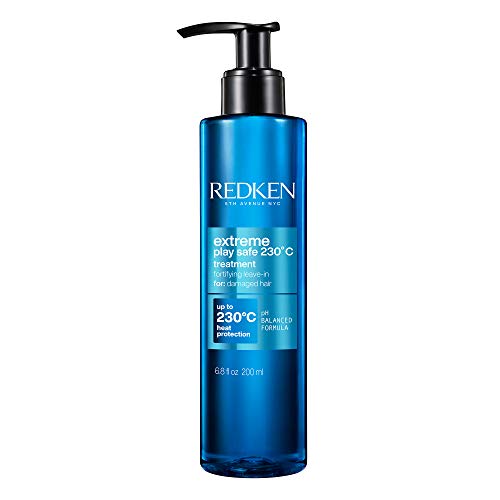 Redken | Spray Térmico, Tratamiento fortalecedor con PH neutro para Cabello Dañado, Protección hasta 230ºC, Extreme Play Safe, Formato 200 ml