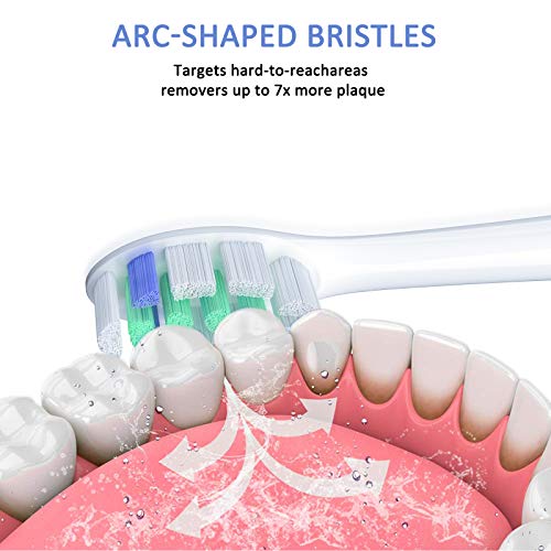 REDTRON Recambios Cepillo compatible con Philips ProResults, Set de 8 Cabezales de Recambio compatible con HealthyWhite, FlexCare Platinum, EasyClean, HydroClean, PowerUp, Dureza media