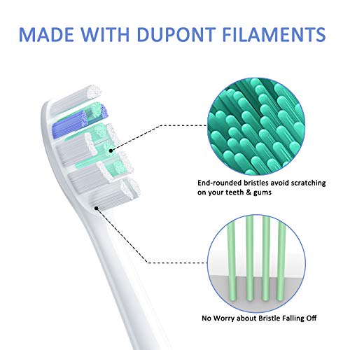 REDTRON Recambios Cepillo compatible con Philips ProResults, Set de 8 Cabezales de Recambio compatible con HealthyWhite, FlexCare Platinum, EasyClean, HydroClean, PowerUp, Dureza media