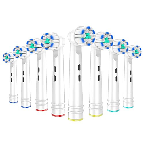 REDTRON recambios de los cabezales de cepillos, compatible con Oral B, paquete de 8 cabezales de cepillo de dientes eléctricos compatibles con Sensitive Clean-style2