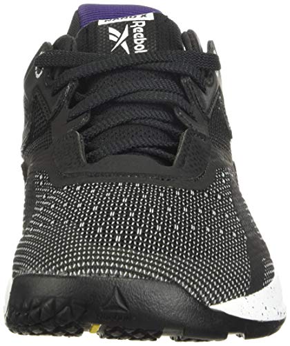 Reebok Men's Nano X Training Shoe, Black/White/Orchid, 6.5 M US