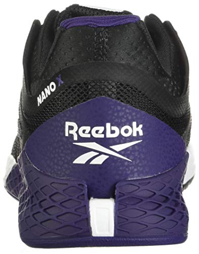 Reebok Men's Nano X Training Shoe, Black/White/Orchid, 6.5 M US