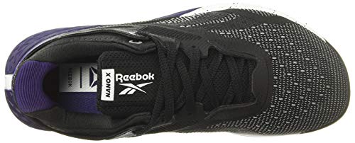 Reebok Men's Nano X Training Shoe, Black/White/Orchid, 6.5 M US