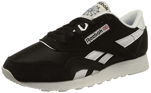 Reebok Nylon Cl - Zapatillas, Hombre, Negro (Black/Black/White), 42.5 EU