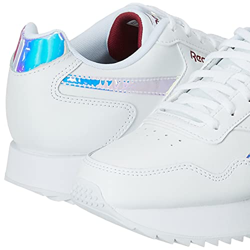 Reebok Royal Glide Ripple Doub, Zapatillas de Deporte Mujer, Cloud White/Punch Berry/Cloud White, 38 EU