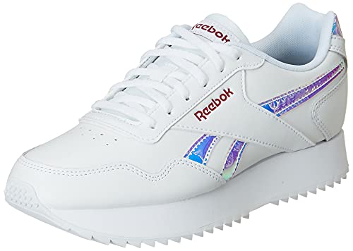 Reebok Royal Glide Ripple Doub, Zapatillas de Deporte Mujer, Cloud White/Punch Berry/Cloud White, 38 EU