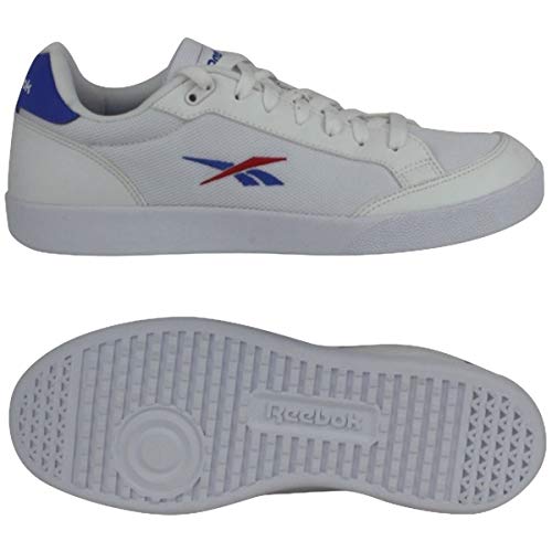 Reebok Smash, Zapatillas de Tenis Unisex Adulto, FTWR White/Court Blue/Vector Red, 45 EU