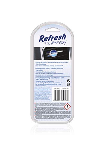 Refresh Your Car - Ambientador de Coche con Fragancia, Olor y Esencias a Coche Nuevo (New Car), Ambientador de Rejilla y Conductos del Aire Acondicionado