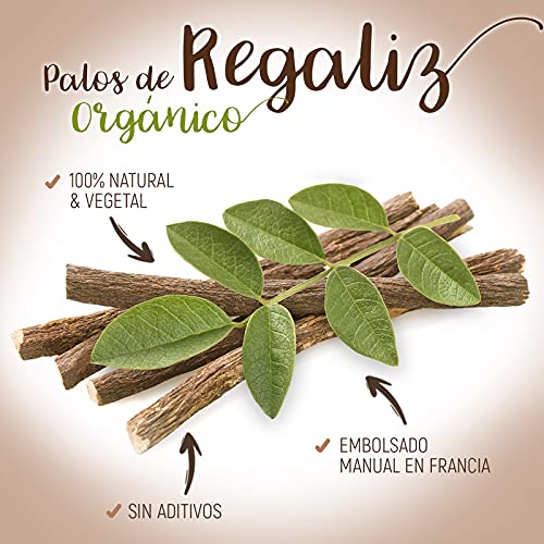 Regaliz de Palo Orgánico - 100g - Raíz de regaliz seca pura de Calabria - Agricultura Ecológica