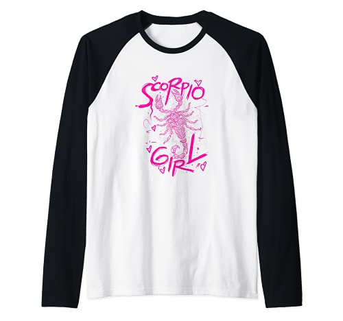 Regalo de escorpión para mujer Scorpions Scorpio Zodiac Camiseta Manga Raglan
