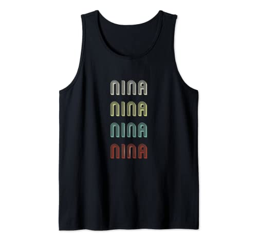Regalo para Nina Mujeres Nombre Retro Vintage Divertido Camiseta sin Mangas
