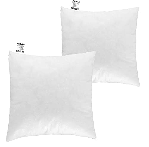 Relleno Cojín 45x45 2 Unidades Antiácaros Extra Densidad, Lavable, Efecto Nube, hipoalergénicos para Rellenos, Cojines de Sofá o Cama, Almohada Fibra Hueca Siliconada