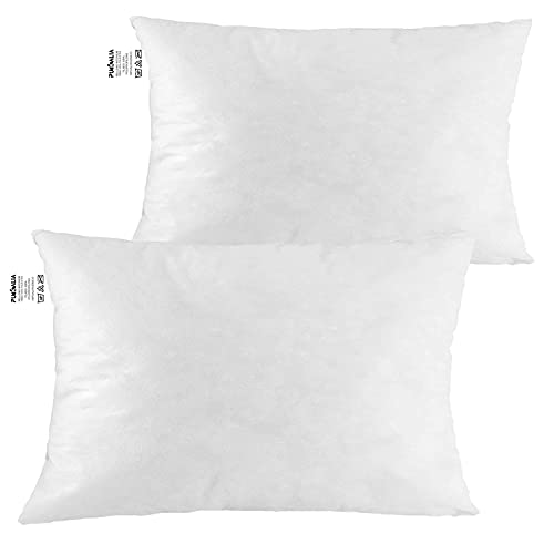 Relleno Cojín 50x60 2 Unidades Antiácaros Extra Densidad, Lavable, Efecto Nube, hipoalergénicos para Rellenos, Cojines de Sofá o Cama, Almohada Fibra Hueca Siliconada