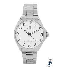 Reloj Clasico MINISTER 9043 Cab Acero Esfera Blanca NUMEROS Azules