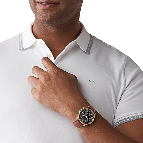 Reloj Cortland para hombre, de Michael Kors, de acero inoxidable en tonos dorados y con cronógrafo, MK8906
