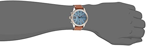Reloj Diesel Rasp Chrono de acero inoxidable para hombre con correa de piel