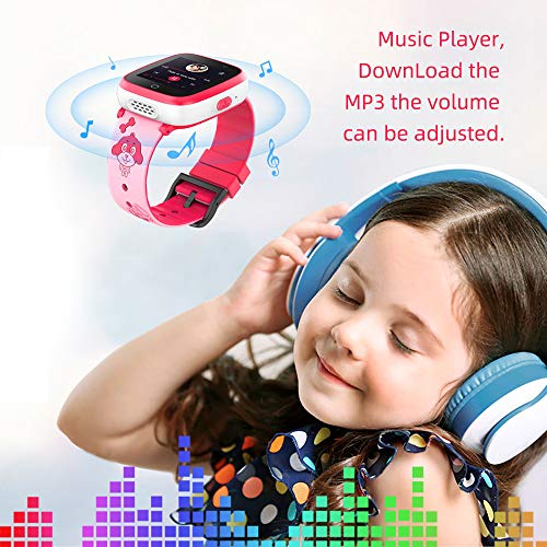 Reloj Inteligente para Niños de 2 Cámaras con Juegos de Música - 1.54 Pantalla Táctil en Color SOS Relojes Inteligentes Llamadas Bidireccionales Despertador 3-12 Años Cumpleaños de Estudiantes