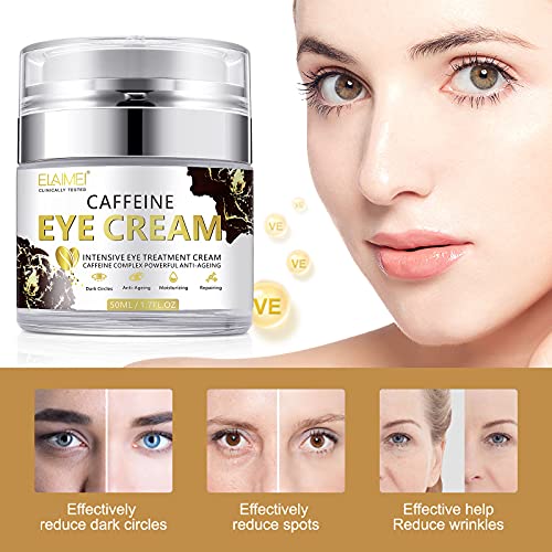 rema para ojos para debajo de los ojos: crema antienvejecimiento, ojeras, hinchazón, crema eficaz para debajo de los ojos para arrugas con retinol, ácido hialurónico, vitamina E