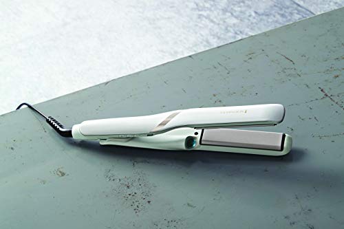 Remington Plancha de Pelo Hydraluxe Pro - Tecnología Hydracare, Cerámica, Resultados Profesionales, Placas Flotantes, Blanco - S9001