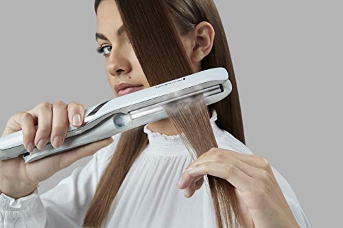 Remington Plancha de Pelo Hydraluxe Pro - Tecnología Hydracare, Cerámica, Resultados Profesionales, Placas Flotantes, Blanco - S9001