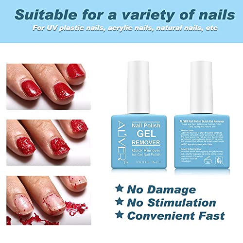 Removedor de esmalte de uñas, quitar el esmalte de uñas de gel en 2-3 minutos, no necesita papel de aluminio, removedor de esmalte rápido y fácil, remojo o envolver (1 unidad)