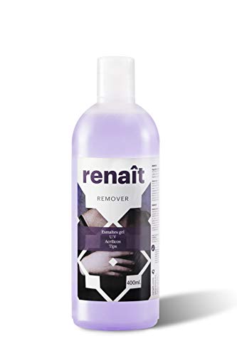 Remover Renaît 400ml. Quitaesmalte profesional con acetona para esmaltes semipermanentes y manicura tradicional.