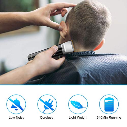 RENPHO Cortapelos Hombre Profesional Cortadoras de Pelo sin Cables Kit Recargable Motor Silencioso Cuchilla Cerámica con 6 Peines Guía para de Hombres y Niños