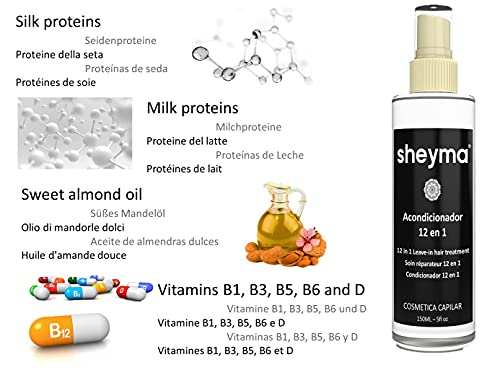 Reparador Acondicionador 12 en 1: Mascarilla sin aclarado (12 beneficios en 1 producto): pelo sedoso y radiante inmediato 150ml.