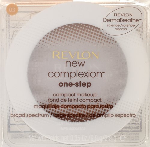 REVLON - New Complexion One-Step Compact Makeup 03 Sand Beige - 0.35 oz. (9.9 g)