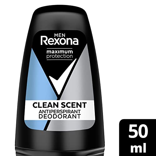 Rexona Maximum Protection Desodorante Roll On Antitranspirante para hombre Clean Scent  50ml - Pack de 6