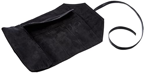 RHODIA TOUCH 116129C - Étui Rouleau 2-En-1 Noir - Rangement pour Crayons, Pinceaux et Outils de Dessin - Dimensions 32x23 cm - Trousse Zippée Amovible - Fermeture Par Lanière - Simili Cuir