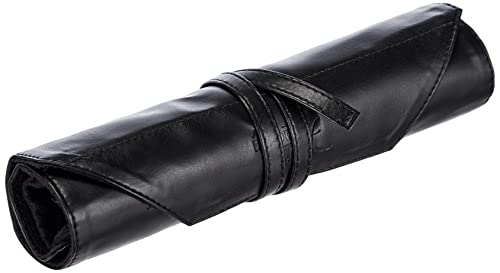 RHODIA TOUCH 116129C - Étui Rouleau 2-En-1 Noir - Rangement pour Crayons, Pinceaux et Outils de Dessin - Dimensions 32x23 cm - Trousse Zippée Amovible - Fermeture Par Lanière - Simili Cuir