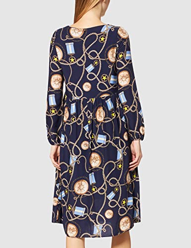 rich&royal 2002-423 Vestido, Azul (Deep Indigo 786), 38 (Talla del Fabricante: 36) para Mujer