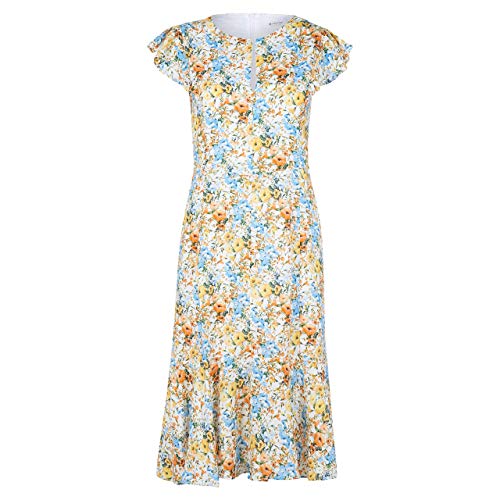 rich&royal Dress Long Printed Vestido, Blanco (Blanco 100), 42 para Mujer